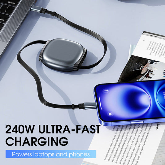 🔋240W Retractable Magnetic Fast Charging Cable