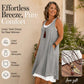 💃 Last Day Sale 50% Off 💐 Women's Casual Loose Sleeveless Fake Two Piece Tank Dress📿Free Pendant🎁