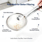 🏆 Last Day Special Price £9.99! 🍳Buy 1 Get 1 Free🎁2-in-1 Stainless Steel Strainer Clamp — Fine Mesh Filter & Tong, Oil Drain