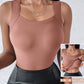 🏆 Last Day Special Price £8.77 ! 💐 Women’s U-Neck Tank Tops with Built-In Bra