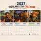 🔥 Last Day Special Price £8.99 ! 🐮2027 Funny Highland Cow Wall Calendar | A4 Hanging Calendar | Designed by Isabel Kline