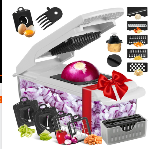 🥕Multi-Functional Quick Cutting Vegetable Slicer Set – Multi-Blade Multi-Purpose, Fast & Effortless Slicing, Easy to Clean & Safe to Use 🍅