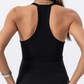 Built-in Bra Ribbed Solid Tank Top