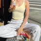 Built-in Bra Ribbed Solid Tank Top