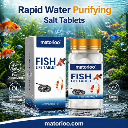 🏆 Last Day Special Price £9.77 ! 🔥Buy 2 Get 1 Free🎁Aquarium Conditioning Salt Tablets