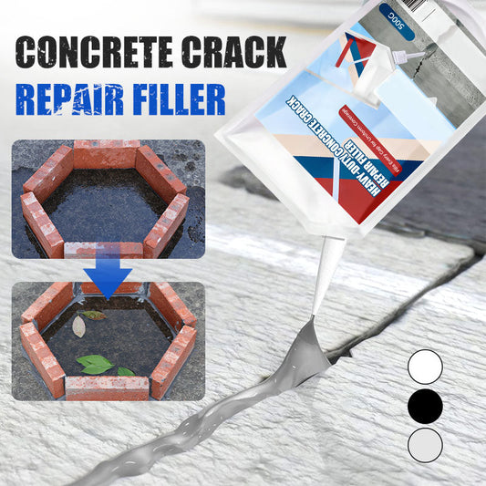 🛠️Limited Special Price 50% OFF! 🧱Extra-Strength New Formula Concrete Crack Repair Filler, Waterproof Heavy-Duty Crack Adhesive for Driveway, Patio & Wall Cracks