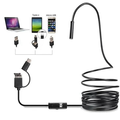 🔥3 In 1 Waterproof USB Endoscope Camera with LED
