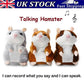 🐹 Last Day Special Price £9.99! ✨Talking Hamster Plush – repeats whatever you say, auto head-shaking, hilarious fun for kids & adults.🎁