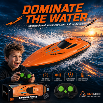 🌊 50% OFF! Dual‑Motor RC Boat – Twin engines, 2.4GHz control, waterproof & impact‑resistant. Slice through waves at insane speed! 🌊🚤