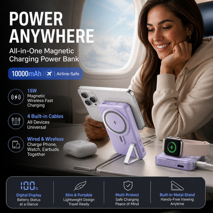 🏆 LIMITED-TIME 50% OFF! 🔋Magnetic Fast Charging Power Bank With Stand📱