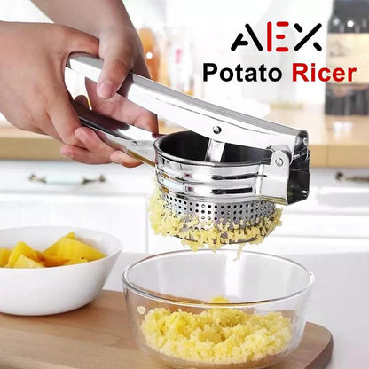 🏆 Last Day Special Price £14.79!!! 📢📢50% OFF !! ⏰AEX Multifunctional Stainless Steel Potato, Juice & Food Press