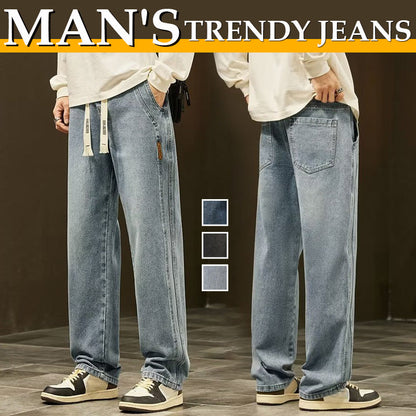 👖 SUMMER HOT SALE☀️ Men's Loose Fit Straight Jeans – Lightweight, Breathable & Versatile – Cool Summer Comfort 🏃‍♂️