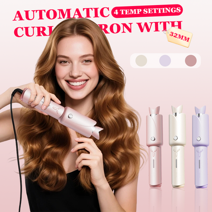 🏆 LIMITED-TIME 50% OFF! 💐32mm Automatic Curling Iron with 4 Temp Settings