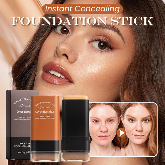 🔥 💄 Instant Concealing Foundation Stick – Built-in Brush, Full Coverage & Lightweight Formula for Flawless Skin ✨📦