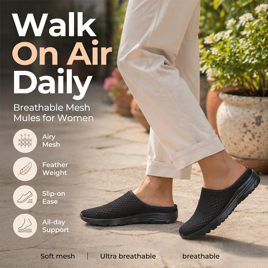 👟☁️Casual Comfort Breathable Mesh Slippers – 50% OFF! Lightweight, airy, slip-on style – indoor & outdoor comfort. 🔥☀️