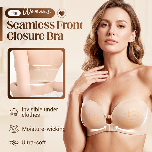 🏆 Last Day Special Price £9.99 ! 💐Seamless Front Closure Bra With Adjustable Straps