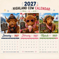 🔥 Last Day Special Price £8.99 ! 🐮2027 Funny Highland Cow Wall Calendar | A4 Hanging Calendar | Designed by Isabel Kline