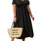 👗 LIMITED-TIME 50% OFF! ✨Plus Size V-Neck Ruched Short Sleeve Midi Dress, Casual Summer Flowy A-Line Dress