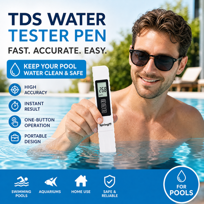 🏆 Last Day Special Price £9.77 ! 🔥Buy 2 Get 1 Free🎁 3-in-1 TDS Water Quality Tester - Measures pH, Chlorine, and Hardness with LCD Display for Pools and Aquariums 🌊