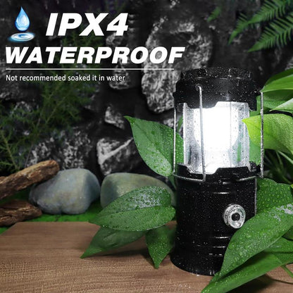 ⛺️ LIMITED-TIME 50% OFF! ✨Solar Camping Lantern‑ Rechargeable Collapsible LED Lamp, IPX4 Waterproof Light with Magnetic Base & Foldable Hanging Hook for Outdoor Emergency