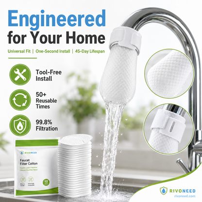 🏆 Last Day Special Price £9.78 ! 🔥Buy 1 Get 1 Free🎁Anti-Splash Kitchen Faucet Cotton Filter for Sediment & Rust Removal