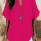 🌸Spring Sale 50% OFF👕Fashion Loose Solid Color Short Sleeve Top