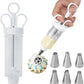 ⏳ Last Day Special Price £9.99! ⏰Stainless Steel Cake Decorating Gun Kit – Complete Frosting Piping Set with 18 Tips & Nozzles – Decorate Inside & Out ✨