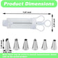 ⏳ Last Day Special Price £9.99! ⏰Stainless Steel Cake Decorating Gun Kit – Complete Frosting Piping Set with 18 Tips & Nozzles – Decorate Inside & Out ✨