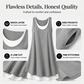 💃 Last Day Sale 50% Off 💐 Women's Casual Loose Sleeveless Fake Two Piece Tank Dress📿Free Pendant🎁