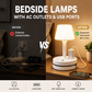 🏆 LIMITED-TIME 50% OFF! 💡 Bedside Lamp with AC Outlets & USB Ports 🔌✨