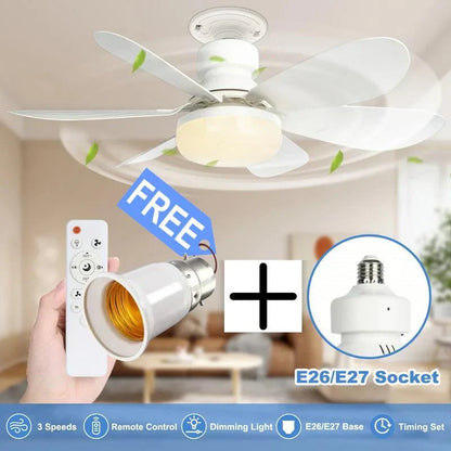 ⏳ LAST DAY SALE 50% OFF 🔥 40W LED Ceiling Fan Light – 20.5” Ultra-Quiet with Remote 🎯 | E27 + FREE B22 Adapter 🔌 | For Bedroom 😴, Kitchen 👩‍🍳 & Garage 🛠️ – UK Ready! 🇬🇧
