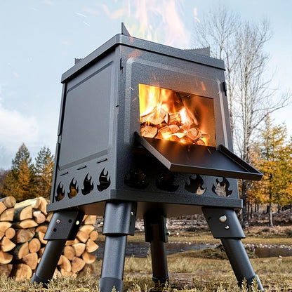 ⏳ LIMITED-TIME 50% OFF! 🏕️Portable Wood Burning Rocket Stove – 16 vent holes create super-efficient airflow☕