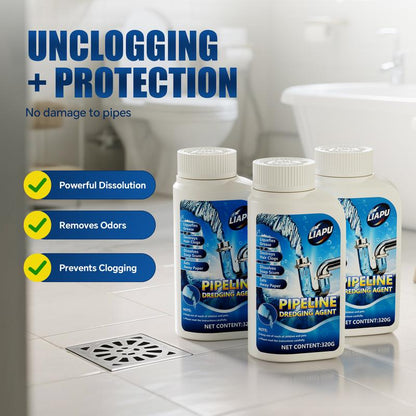 🏆 Last Day Special Price £9.99 !💧Powerful Household Pipe Unblocker – Dissolves hair & grease fast.  🛁✨