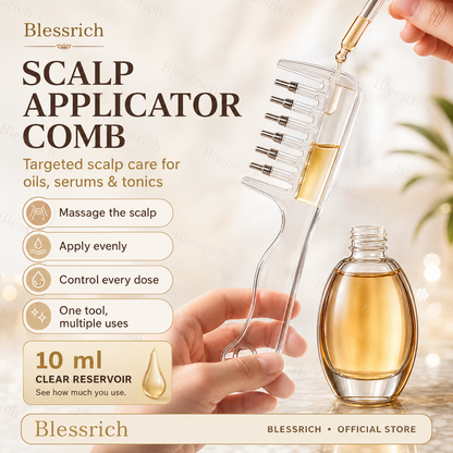 🏆 Last Day Special Price £9.99! 💕Buy 2 Get 1 Free🎁Scalp Serum Applicator Comb🌟