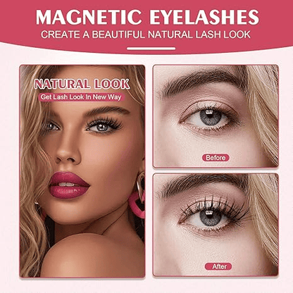 🏆 Last Day Special Price £9.99! 💖Buy 1 Get 1 Free🎁Reusable Premium Magnetic Eyelashes with Applicator