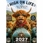 🔥 Last Day Special Price £8.99 ! 🐮2027 Funny Highland Cow Wall Calendar | A4 Hanging Calendar | Designed by Isabel Kline