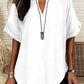 🌸Spring Sale 50% OFF👕Fashion Loose Solid Color Short Sleeve Top