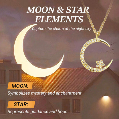 🏆 Last Day Special Price £9.78!🎁 BUY 1 GET 1 FREE! 🌙✨ Bright Night: Moon Star Necklace – Glow-in-the-Dark Elegance with Celestial Charm 💫🌌