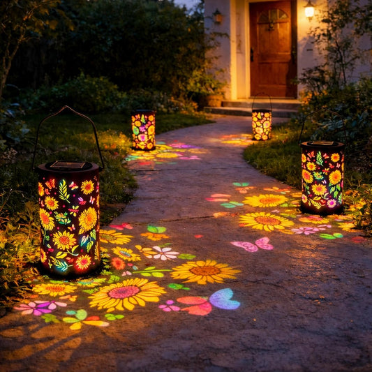 🔥HOT SALE 43% OFF-🌞Colorful Sunflower Glow Solar Garden Lantern