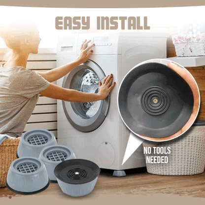 🔇 Last Day Special Price £9.99! 🔥Buy 2 Get 1 Free🎁 Universal Anti-Vibration Washing Machine Pads (4-Pack)🛡️