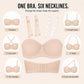 ⏳LAST WEEK SALE -ONLY £19.99!🖤💐Women's Convertible Strapless Minimiser Bandeau Bra Underwire Unlined for Large Bust
