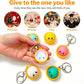 🏆 Last Day Special Price £8.99 ! 🔥Buy 1 Get 1 Free🎁Cute Dumpling Pressable Fidget Keychain - touch sensing light