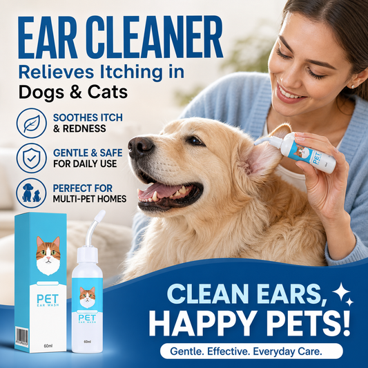 🏆 Last Day Special Price £9.77 ! 🐱Buy 2 Get 1 Free🐶 Ear cleaner, Relieves itching in dogs & cats