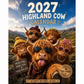 🔥 Last Day Special Price £8.99 ! 🐮2027 Funny Highland Cow Wall Calendar | A4 Hanging Calendar | Designed by Isabel Kline