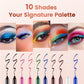 🔥LAST DAY SALE ONLY ￡9.99!!💧14-Pack Waterproof Colored Gel Eyeliner Pencil – Metallic & Shimmer Finishes, Smudge-Proof（Pencil sharpener color is random）