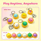 🏆 Last Day Special Price £8.99 ! 🔥Buy 1 Get 1 Free🎁Cute Dumpling Pressable Fidget Keychain - touch sensing light