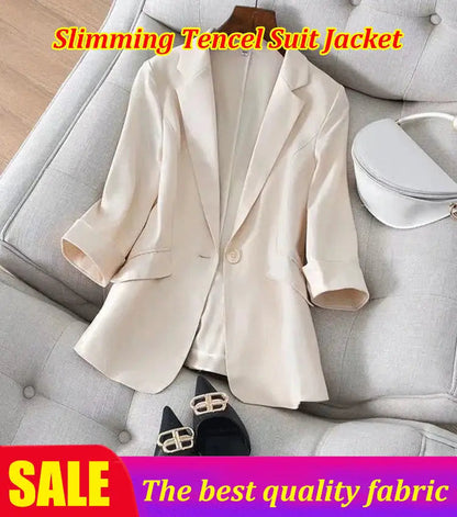 🏆 Last Day Special Price £18.77 ! 💐Slimming Tencel Suit Jacket(62%OFF)