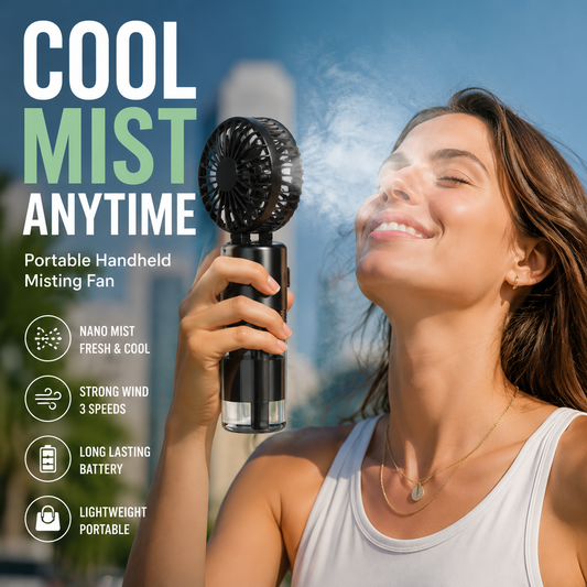 🏆 Last Day Special Price £9.99 ! ❄️Buy more save more🎁Portable Handheld Misting Fan