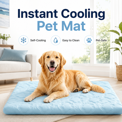 ❄️ LIMITED-TIME 50% OFF! ✨ Instant Cooling Pet Mat for Dogs & Cats | Self-Cooling, Scratch-Resistant & Non-Toxic 🐾 Easy Wipe Clean 💧 Deep Restful Sleep