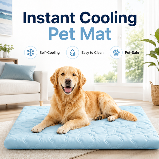 ❄️ LIMITED-TIME 50% OFF! ✨ Instant Cooling Pet Mat for Dogs & Cats | Self-Cooling, Scratch-Resistant & Non-Toxic 🐾 Easy Wipe Clean 💧 Deep Restful Sleep